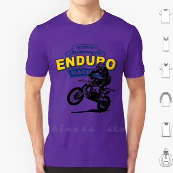 Enduro - Visureigis Marškinėliai 6Xl Medvilnės Didelis Dydis Enduro Offroad Lenktynių Motociklo Automobilių Lenktynėse Lenktynininkas Motociklą, Dviratį Dviratininkas Gasgas