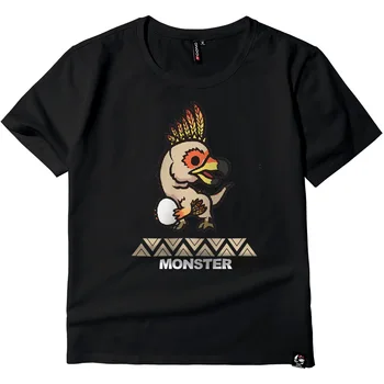 Monster Hunter marškinėlius Vyrų unisex marškinėliai Animacinių filmų marškinėliai Tee Atsitiktinis Viršų Anime Camiseta Streatwear Trumpas Rankovės Medžiaga Viršūnės