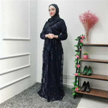 Ramadanas China Nėrinių Abaja Dubajus Turkijos Islamo Musulmonų Suknelė, Hijab Kaftan Abayas Moterų Jilbab Caftan Drabužių Kataras Elbise Skraiste