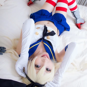 Anime Kantai Surinkimo Cosplay Kostiumų Shimakaze Cosplay Kostiumas Sailor Kostiumas Vienodas