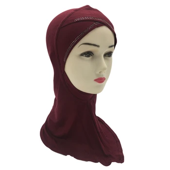 Didmeninė Vidinis Hijab Šalikas Islamo Kaklo Dangtelis variklio Dangčio Kryžiaus Padengti Vidinį Hijab Bžūp Lady Apdangalai, Kaulų variklio Dangčio Musulmonišką Hidžabą 10vnt