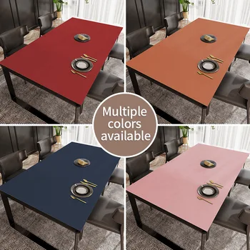 Odos staltiesė atspari vandeniui vientisos spalvos dvipusis lentelė kilimėlis kavos staliukas mat Šiaurės paprastas šalies stalo apdailos