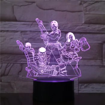 Žaidimo Komanda Pav 3D LED Stalo Lempa Naktį Šviesa 7 Spalvų Keitimas Miegamasis Miego Apšvietimo Namų Dekoro Dovanos Lašas laivybos