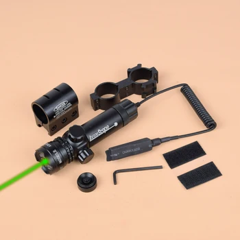 Taktinis 5mw Žalios Red Dot Lazerinis taikiklis Rifle taikymo Sritis Riflescope Kodas 20mm Mount Adjustable Uodega Pereiti Ginklų ir Medžioklės