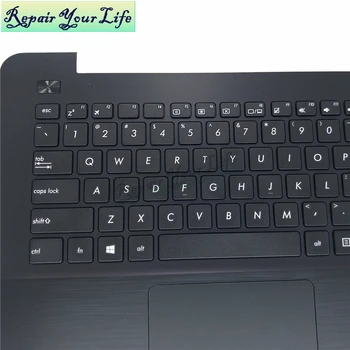 Klaviatūros ASUS X455 X455L X455LA X455WA A455 A455L X455LD X455LJ JAV lietuvių SG-57670-XUA juoda Palmrest touchpad didžiąsias