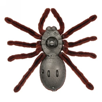 Baterijos Nuotolinio Valdymo Baisu Creepy Minkštas Pliušinis Rc Spider Infraraudonųjų Spindulių Tarantula Žaislas Juokingi Žaislai Kalėdos Helovinas Gyvūnų Žaislą Dovanų