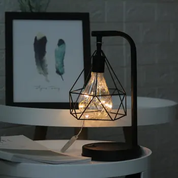 LED Geležies Meno Lempa Namų Puošybai Stalo Lempa Kūrybos Mažas Stalo Lempa Atmosferą Sukurti Šilta Balta Šviesos