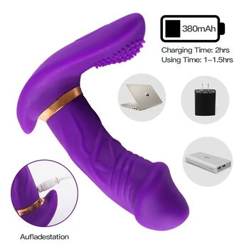 Nešiojami Vibratorius Šildymo Nuotolinę 10 Greičių Vibruojantis Klitorio Stimuliatorius Kelnaitės Vibracija Sekso Žaislai Moterims
