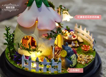 Mažos Lėlės Namas Totoro Medinės Lėlės Namai Miniatiūriniai Namų Surinkimas Lėlių 