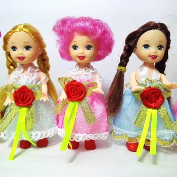 4Pcs/daug Cute Lėlės Žaislas Kilnojamojo Bendras Kūno Drabužius Kelly Lėlės Mišraus Stiliaus Gilrs Plastiko Geriausia Dovana Paveikslas Barbie