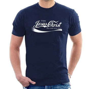2019 Naujausias Vyrų Juokinga MĖGAUTIS JĖZAUS KRISTAUS T-SHIRT Krikščionių Kokso Įkvėpė Juokinga T-shirt Cool Tees