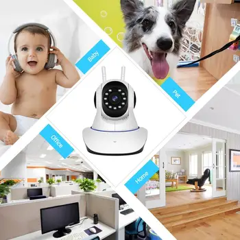 BESDER 720P 1080P H. 265 Home Security IP Kamera Dviguba Antena WiFi Kamera, Garso Įrašų 360 laipsnių Kūdikio stebėjimo HD Mini IP vaizdo Kamera