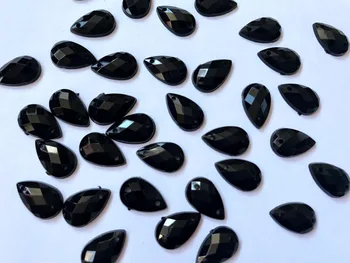 Nemokamas pristatymas juoda Navette formos 8*13mm siūti Akrilo kristalų prarasti granulių aksesuaras akmuo, kalnų krištolas masės 300pcs/maišelis