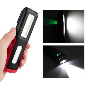 LED Darbinis Šviesos USB Įkraunamas Žibintuvėlis COB Darbą Šviesos Nešiojamų Žibintų Magnetinio Apžiūra Lengvųjų Automobilių Remontas Namo