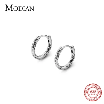 Modian 2020 Nauja 925 Sterlingas Sidabro Šviesą Paprastos Konstrukcijos Netaisyklingos Geometrinės Hoopas Auskarai už Unisex Korėja Stiliaus Fine Jewelry