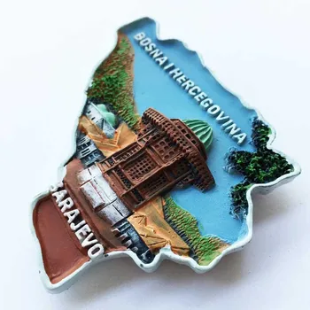Bosnija Ir Hercegovina Magnetas Šaldytuvas Dekoro Mostar Sarajeve Orientyrą Vaizdingoje Vietoje Kultūrinio Turizmo Suvenyrai Magnetu Dovanų Idėjos