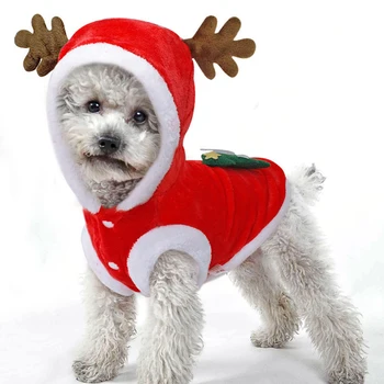 Naujas Kalėdų Drabužius šunims Mažų Šunų Kailis Rudens Žiemos Kostiumų Maži Dideli Šunys Pet Drabužiai Katė Hoodies Pet Drabužiai
