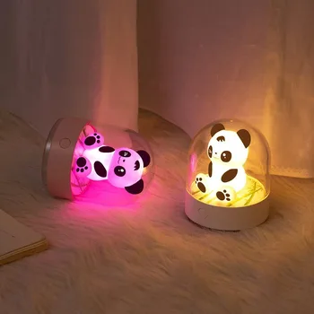 Šiaurės Naujos Panda Multi-Funkcija Aromaterapija Naktį Šviesos diodų (Led) Septynių Spalvų Šviesos Atmosfera USB Įkrovimo UV Dezinfekavimo Šviesos