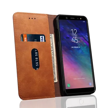 Piniginės Atveju, Samsung Galaxy J6 2018 Atvejais Prabanga Apversti PU Oda Telefono Galinį Dangtelį Krepšys Case For Samsung Galaxy J6 2018 J600 ES