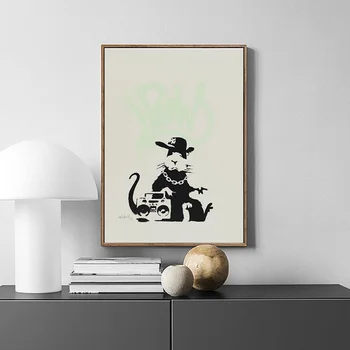 Šiuolaikinio Abstraktaus Juokingas Beždžionė Panda Nupiešti Plakatą, Wall Paveikslų Spausdinti Paveikslai Tapyba Šiaurės Kambarį Apdaila