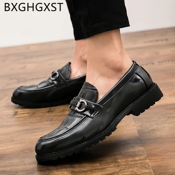 Odiniai batai vyrams klasikiniai italijos mokasīni vyrų krokodilo batus Coiffeur Liftas batai vyrams oficialų slydimo suknelė мужские туфли