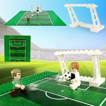 Smartable Futbolo Vartų Staktos Kūrimo Bloką Plytų SS Dalys Žaislai Vaikams Suderinama Miesto Futbolo 10vnt/Set