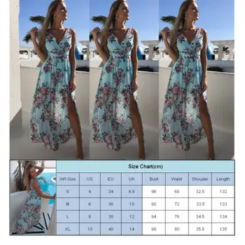 Hirigin 2020 Mados Moterų Boho Gėlių Long Beach Suknelė Kulkšnies Rankovių Ilgis V Kaklo Vakare Šalies Paplūdimys Vasaros Saulė Suknelės