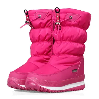 Moterų žiemos batai platformos, sniego batai storio pliušinis vandeniui non-slip batų mados moterų žiemos batai, šilta kailio botas mujer