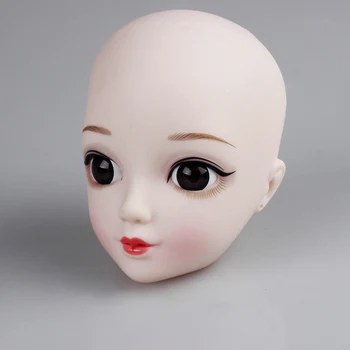1/3 BJD Doll Dalis 60cm Lėlės Priedai Baltos Galvos su Make Up Atvira Galva su Blakstienų Elegantiškas Baby Doll Priedai