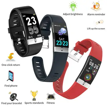 2020 E66 Smart Watch Vyrų Širdies ritmas, Laikrodžių Apyrankės Temperatūros Matavimo Smartwatch Fitness Tracker 