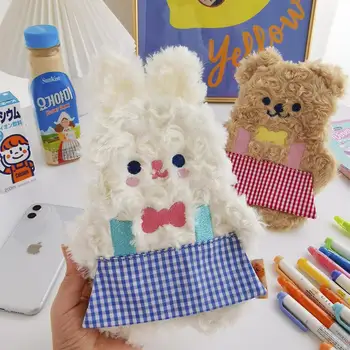 Bentoy Animacinių Filmų Mielas Bear Rabbit Kosmetikos Atvejais Studentas Mokyklos Pieštuku Maišelis Minkštas Pliušinis Sudaro Dėklas Vaikams Dovanų Rašiklį Dėžutę
