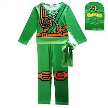 Karšto Pardavimo Berniukai Cosplay Drabužių Rinkiniai Animacinių Filmų Sleepwear Šalies Pižama Ninja Ninjago Vaikų Kostiumas Medvilnės Sleepwear Kostiumas Rinkinys