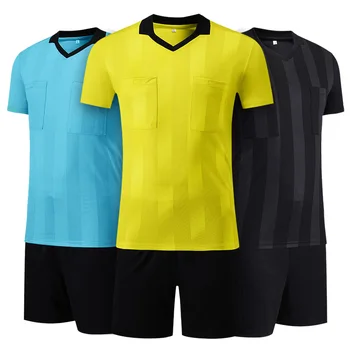 Naujo dizaino teisėjas futbolo džersis futbolo marškinėliai teisėjas teisėjas vienodas kvėpuojantis futbolo nustato teisėjas uniformos