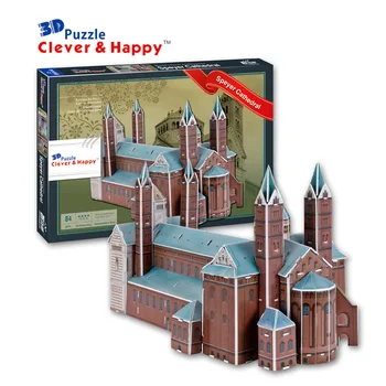 Naujo protingas ir laimingas žemę 3d dėlionę modelis Speyer Katedra didelių suaugusių įspūdį knyga 