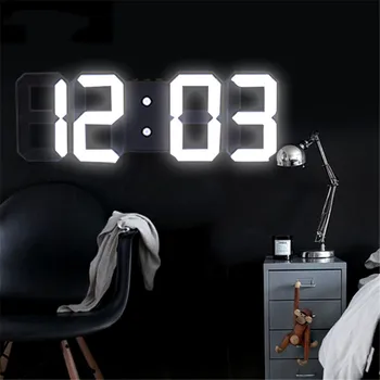 3D Didelis Skaitmeninis LED Sieninis Laikrodis Data ir Laikas Celsijaus naktinė lempa Ekranas Lentelė Darbalaukio Laikrodžius, Žadintuvas Nuo Gyvenamasis Kambarys Decore