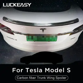 LUCKEASY Automobilių kamieno sparno spoileris Aukštos kokybės versija Tesla Model S ABS dervos, anglies pluošto spoileris