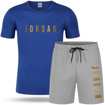 2021new T-shirt sportinis kostiumas porą quick dry atsitiktinis veikia kostiumas vasarą trumpų rankovių, šortai, 2-piece set