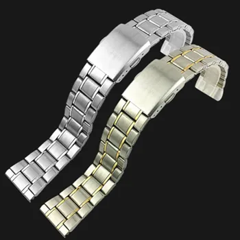 Nerūdijančio Plieno Watchbands Juoda 12mm kaip 14mm 16mm 18mm 20mm 22mm Metalo Watch Band Dirželis Riešo Laikrodžių Apyrankės Ir Įrankis