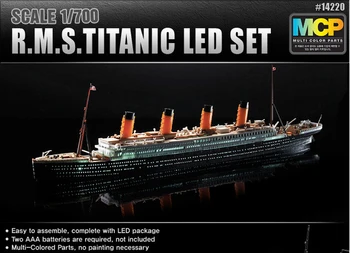 MOHSACADEMY 14220 1/700 Titanikas visiškai LED paketo mutis spalvos, dalys nr. tapybos būtinas surinkimo masto modelis laivo rinkinys