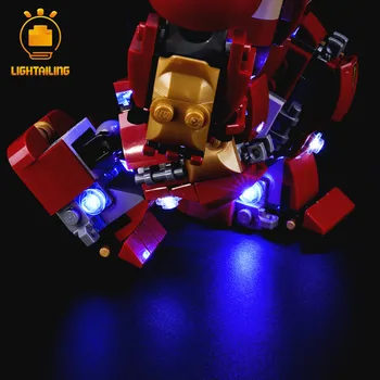 LIGHTAILING Led lemputės Komplektą Už Hulkbuster Smash Iki Pastato Blokuoti Šviesos Nustatytus Suderinama Su 76104