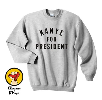 Kanye Prezidento marškinėliai juokinga dovana tee balsuoti 2020 Kalėdų šūkis Tumblr Viršuje Crewneck Palaidinukė Unisex Daugiau Spalvų XS - 2XL