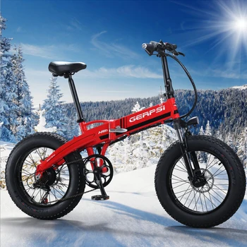 Elektros kalnų dviratis e dviratį aliuminio lydinio 4.0 riebalų padangų elektrinis dviratis paplūdimys, sniegas, sulankstomas elektrinis dviratis 20 colių e dviratis