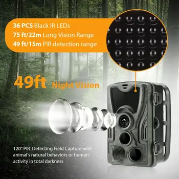 HC-801A Medžioklės Takas Kamera, Foto Spąstus, SMTP MMS GSM 1080P Naktinio Matymo Gyvūnijos Bevielės Kameros, Stebėjimo Laukinės gamtos Kameros