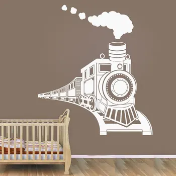 Vinilo Meno Projekto Plakatas Freskos Vaikams, Kūdikių Berniuko Miegamasis Žaislas Traukinio Sienų Lipduko Vaikų Miegamasis Apdailos Grožio Animacinių filmų XL105