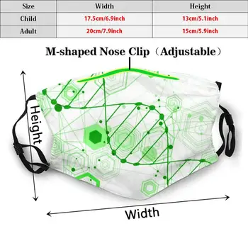 Mokslinis Dnr Modelis ( Ryškiai Žalia ) Juokinga Spausdinti Daugkartinio Naudojimo Filtras Veido Kaukė Facemask Laisvės Apsaugoti Saugus Saugos