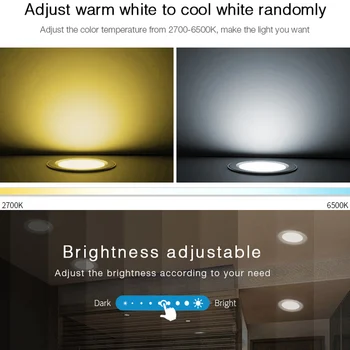 18W RGB+BMT LED šviesos Downlight pritemdomi smart Patalpų kambarį šviesos AC 220V gali Mobilusis telefonas (2.4 G nuotolinio/wifi/valdymas balsu