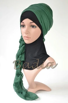 20pcs/daug naujų hijab šalikas moterims blizgučiai mirguliavimas vienspalviai voile viskozė kietas paprasto hijabs musulmoniškos skaros, šalikai foulard pavogė islamas wrap