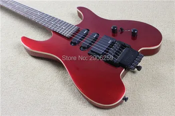 Karšto pardavimo steinberg elektrinė gitara be headstock. nekilnojamojo gitara nuotrauką metalo raudona ,klasikinė versija begalvis gitara.nemokama laivas