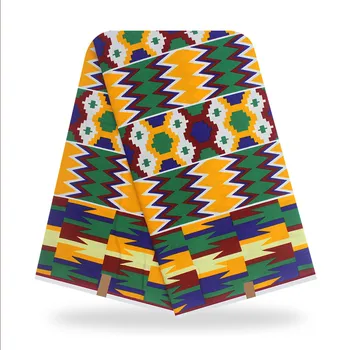 Afrikos audinio vaškas spausdinti kente vaškas aukštos kokybės pagne nekilnojamojo vaškas, medvilnės 6yards afrikos ankara suknelės siuvimo medžiagos