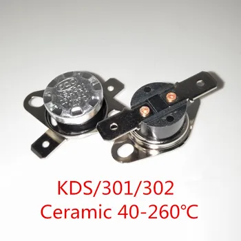 10VNT x KSD302 16A 40-260 laipsnį Keramikos 250V KSD301 Paprastai Atidaryti/Uždaryti Temperatūros Jungiklis, Termostatas Saugiklis